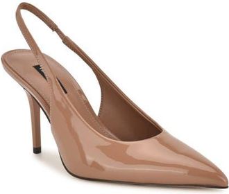 Nine West Palomma Slingback Pointed Toe Pump in Medium Natural at Nordstrom, Size 9.5
