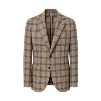 L.B.M. 1911 Blazers, male, Brown, Size: 2XL Checked Blazer