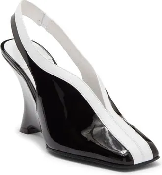 Jeffrey Campbell Straits Slingback Pump in Black White Combo at Nordstrom, Size 8.5