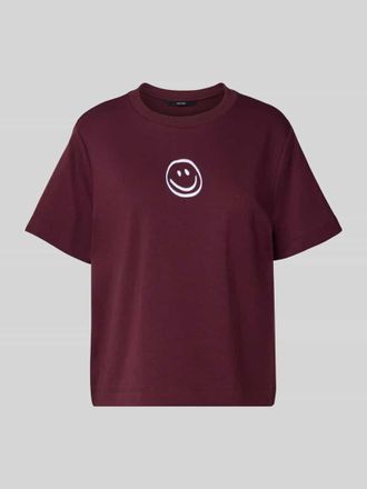 Vero Moda Loose Fit T-Shirt aus reine Baumwolle Modell SARA METTE in Bordeaux, Gr&ouml;&szlig;e XS
