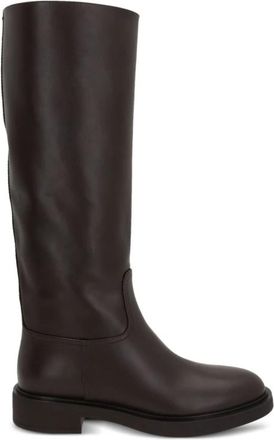 Gianvito Rossi Ascott Laarzen - Dames - Hoge Laarzen - Bruin - 37 1/2 EU - Nylon - Schoenen