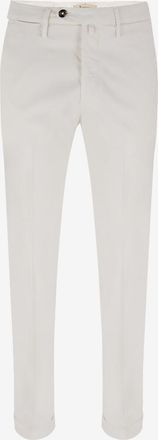 Bsettecento Slim-Fit-Chinohose aus Baumwoll- und Seidenmix