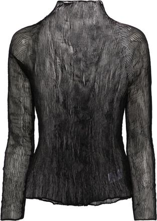 Issey Miyake Chiffon Twist Pleated Top - Womens - Polyester
