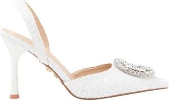 Twentyfourhaitch Tortuga Slingback - Dames - Pumps - Wit - 37 EU - Schoenen