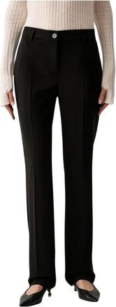 Twinset Pantalones de corte recto - Trousers - Mujer - Negro - XS