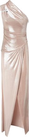 Pinko One-Shoulder Draped Dress With Side Slit