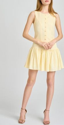 Wayf Martini Linen Blend Minidress in Yellow at Nordstrom, Size X-Large