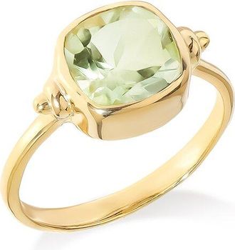 Tiramisu 14K Over Silver 2.05 ct. tw. Green Amethyst Solitaire Ring