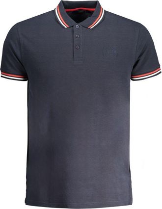 Cavalli Navy Cotton Men Polo Mens Shirt
