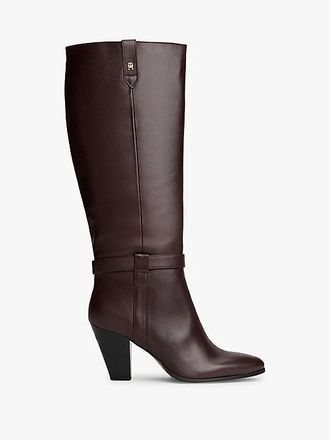 Tommy Hilfiger Leather Pointed Toe Knee-High Boots