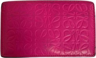 Loewe Pre-owned Business card case - Dames - Vintage Accessoires - Roze - ONE Size - Leer - Vintage