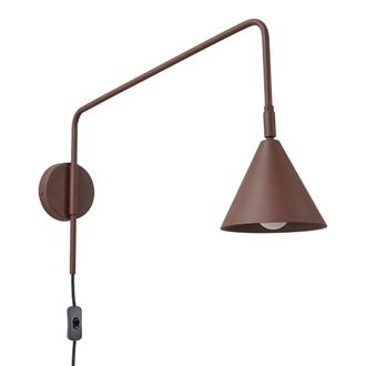 Sollux Lighting Aplique de pared marr&oacute;n acero alt. 30 cm