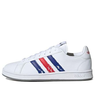 adidas Grand Court Base Beyond Paint Stroke - White Royal Scarlet GX5761