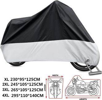 OEM Housse De Moto - Oxford 210d Impermeable Anti-uv - Pour Scooter Et Motocyclette Ext&eacute;rieur - 295 X 110 X 140 Cm - Verrouillable
