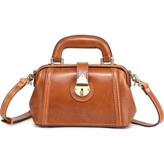 OLD TREND Azalea Genuine Leather Mini Doctor Satchel in Caramel at Nordstrom