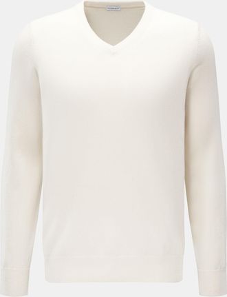 Braun Hamburg Men - Cashmere V-neck jumper cream