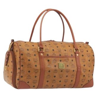 MCM Pre-owned Boston Bag - unisex - Vintage Weekendtas - Bruin - ONE Size - Leer - Vintage