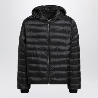 Rick Owens Black Quilted Zip Up Down Jacket