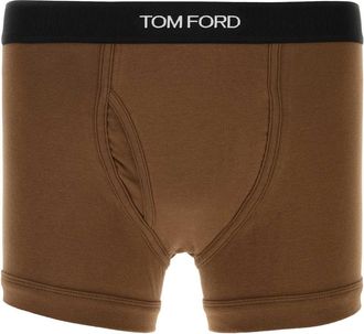 Tom Ford Brown Stretch Cotton Boxer