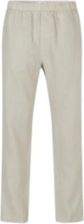 Sams&oslash;e & Sams&oslash;e Linnen Broek met Katoenen Zakvoering - Heren - Straight fit broeken - Beige - S - Katoen - Broeken
