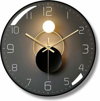 OEM Reloj De Pared - Radiocontrolado - Sensor De Oscuridad - Iluminacion Led Azul - 30 Cm
