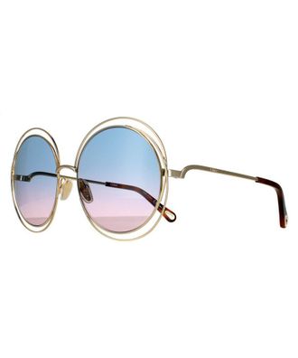Chlo&eacute; Chlo&eacute; Chloe Round Womens Gold Blue Pink Gradient CH0045S Metal (archived) - One Size