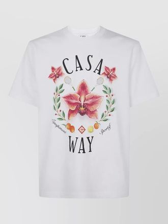 Casablanca orchid print classic t-shirt