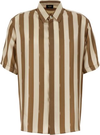 Fendi Brown Pequin Shirt