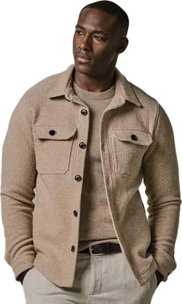 Profuomo Overshirt Profuomo beige dubbele borstzakken