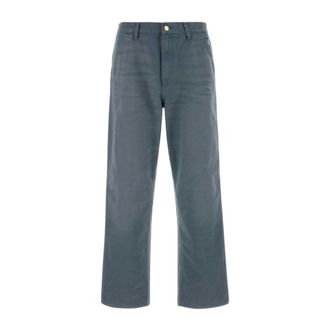 Carhartt Work in Progress Carhartt Wip, Wide Trousers, male, Blue, Size: W30 Single Knee Pant