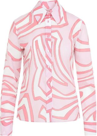 Pucci Camisa L/S - Blouses & Shirts - Mujer - Rosa - M