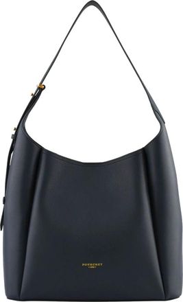 Pourchet Tassen, Dames, Blauw, ONE Size, Leer, S&eacute;vign&eacute; Schoudertas