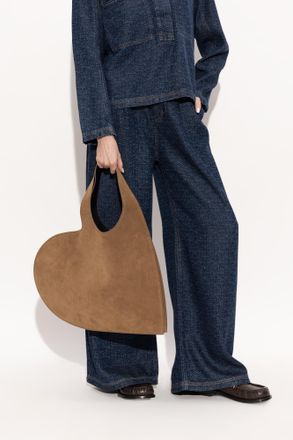 Coperni Handbag Double Heart, Womens, Brown