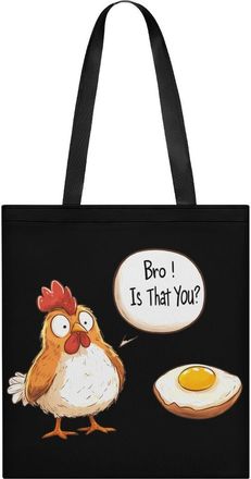 Generic Egg Chicken Bro! Is That You Tote Bag for Women Men Shoulder Bags Purses Pouch Handbags