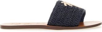 Maneb&igrave; Navy Blue Braided Flats