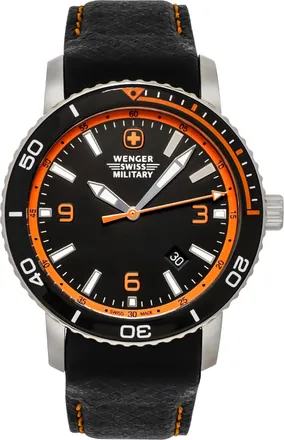 Wenger SWISS ARMY Mens Roadster 43mm Watch & Flashlight 01.1841.201C. FL