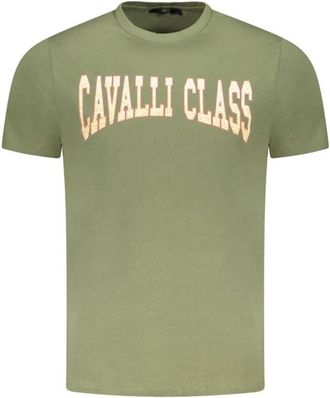 Cavalli Boog Logo T-shirt - Heren - T-shirts - Groen - 2XL - Tops