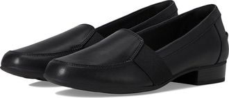 Clarks Juliet Beat Womens Flat Shoes Black Leather : 9.5 B - Medium