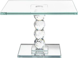 Jay Companies Exquisite 10In Crystal Dessert Stand With Mirror Pedestal Base