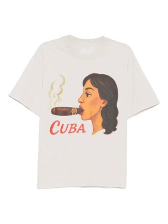 Melt T-shirt met print - Beige