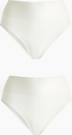 H&M 2er-Pack Slips Seamless - Weiss