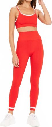 The Upside Form Seamless 25In Midi Pant In Chili
