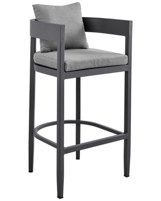 Armen Living Menorca Outdoor Patio Counter Height Bar Stool