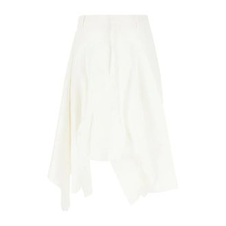 Niccol&ograve; Pasqualetti Falda de mezcla de lino - Skirts - Mujer - Blanco - M