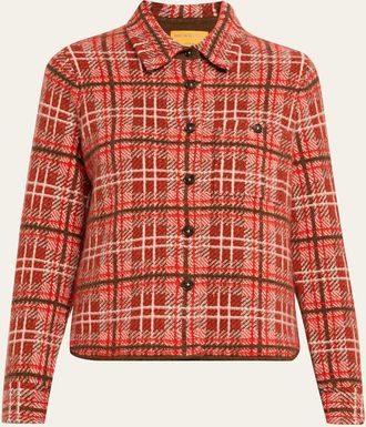 Guest In Residence Dylan Plaid Cashmere Shirt