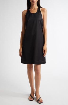 Toteme Scoop Neck Chintz Shift Dress in Black at Nordstrom, Size 00 Us