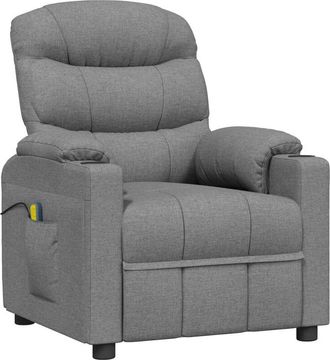 vidaXL Sill&oacute;n De Masaje Tela Gris Claro Vidaxl