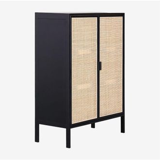 Sklum Aparador De 2 Puertas En Rat&aacute;n Y Madera Reyna Sklum