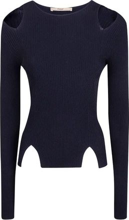 Nuur Cut Out Round Neck Sweater