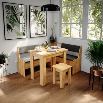 Vicco Mesa De Comedor Con Silla Roman, Roble Arena, 90 X 60 Cm